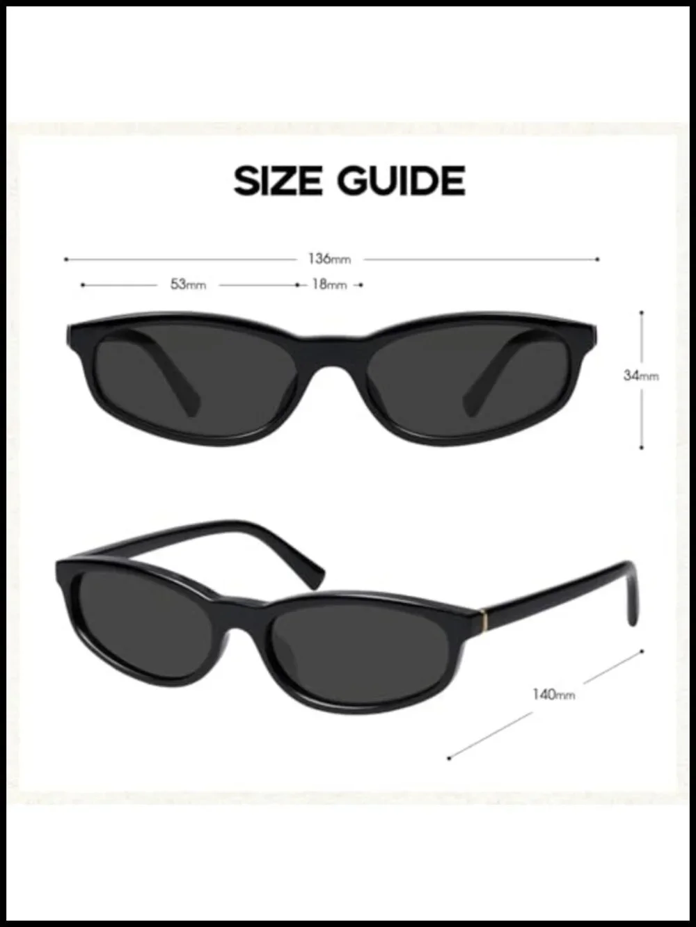 Cat Eye Sunglasses for Women Retro Y2K Narrow Frame with UV400 Protection